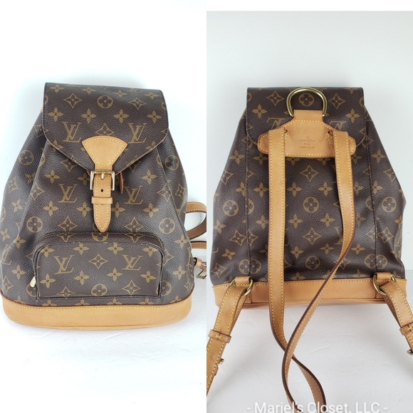 Authentic Louis Vuitton Montsouris MM Backpack #2928M - Picture 9 of 12